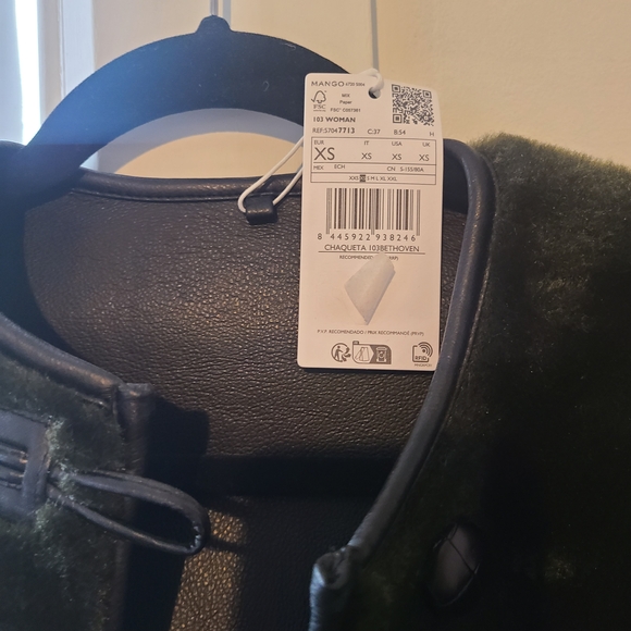 Mango Dark Green Teddy Jacket - Picture 3 of 3